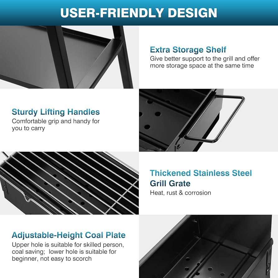 バーベキュー・調理用品 BBQ GRILL S GRILL RECTANGLE Amazon.com: IRONWALLS Portable Charcoal Grills Outdoor